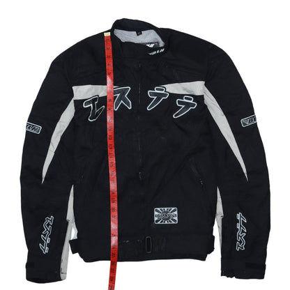 BLH Men's Black Motorcycle Jacket L Windproof Racing Style