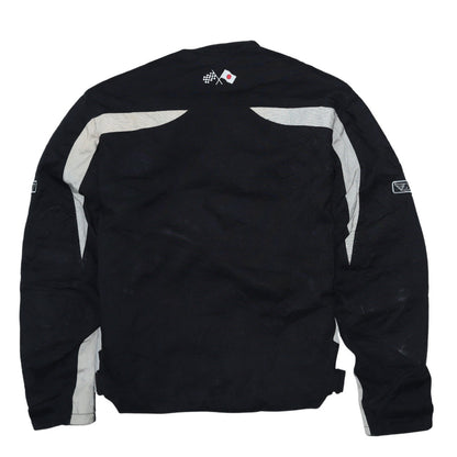 BLH Men's Black Motorcycle Jacket L Windproof Racing Style