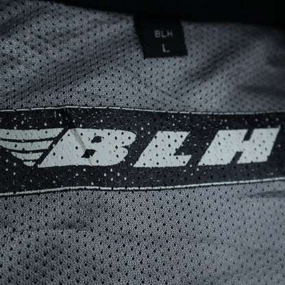 BLH Men's Black Motorcycle Jacket L Windproof Racing Style