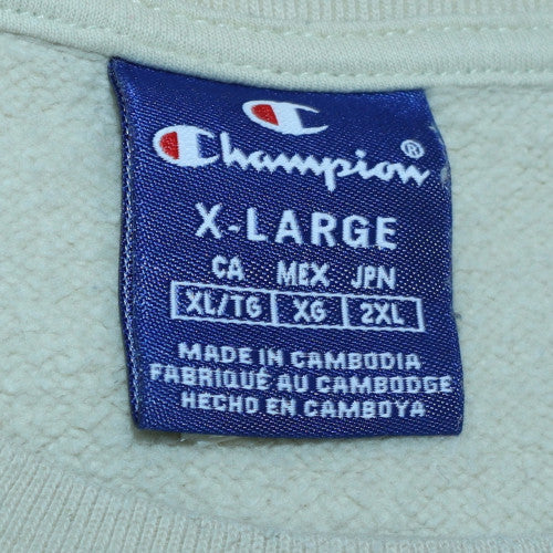 Mens UK Size XL Champion Beige Pullover Sweatshirt
