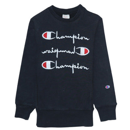 Womens UK Size M Champion Black Pullover Sweatshirt