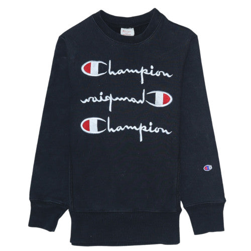 Womens UK Size M Champion Black Pullover Sweatshirt