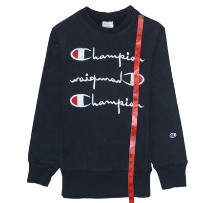 Womens UK Size M Champion Black Pullover Sweatshirt