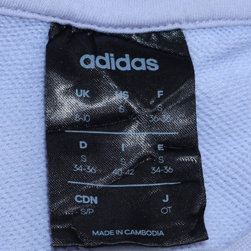 Womens UK Size S adidas Purple Pullover Sweatshirt
