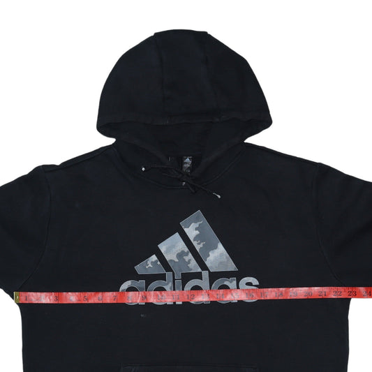 Mens UK Size L adidas Black Pullover Hoodie