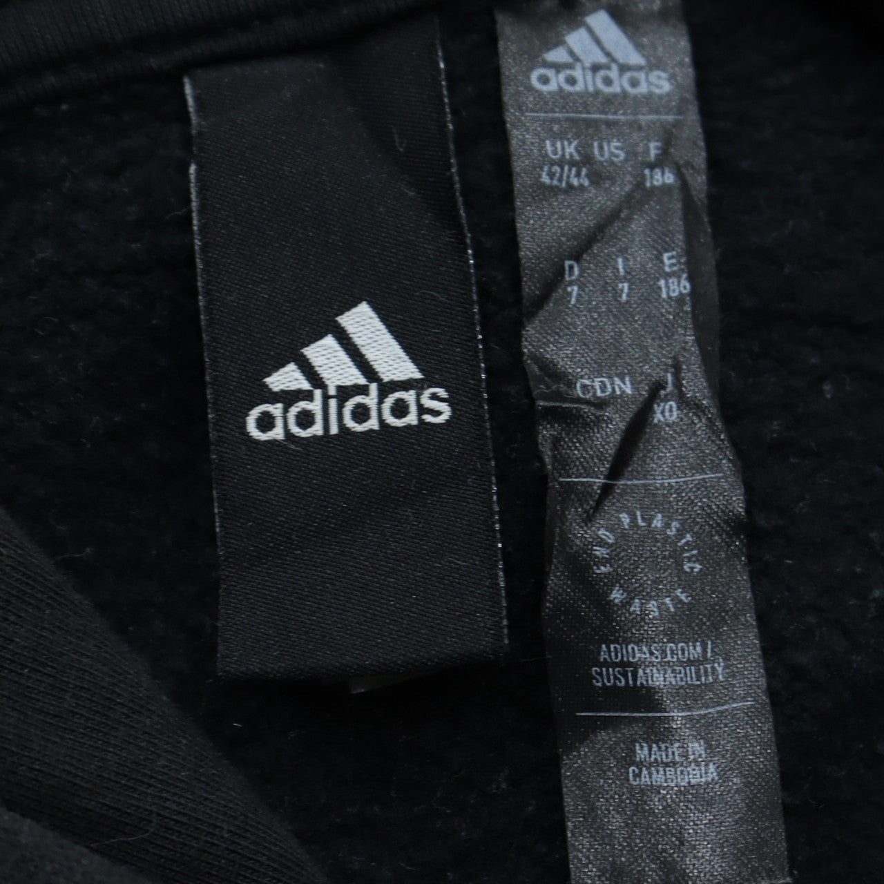 Mens UK Size L adidas Black Pullover Hoodie