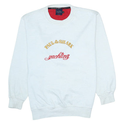 Mens UK Size M Paul & Shark White Pullover Sweatshirt
