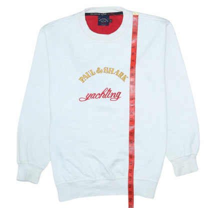 Mens UK Size M Paul & Shark White Pullover Sweatshirt
