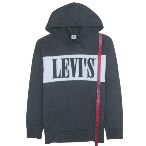Mens UK Size M Levi's Black Pullover Hoodie