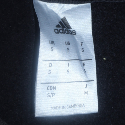 Mens UK Size S adidas Black Pullover Hoodie