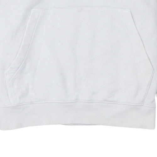 Mens UK Size M Nike White Pullover Hoodie