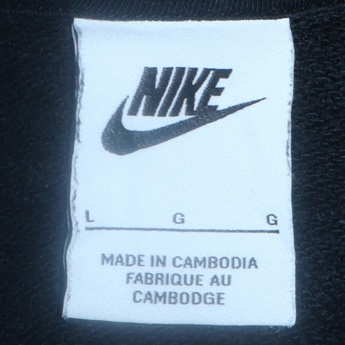 Mens UK Size L Nike Black Pullover Hoodie
