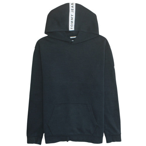Mens UK Size M Tommy Jeans Black Pullover Hoodie