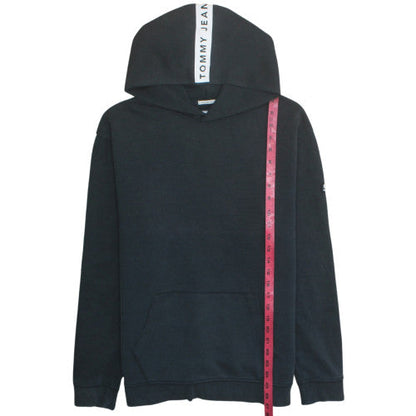 Mens UK Size M Tommy Jeans Black Pullover Hoodie