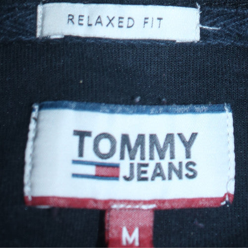 Mens UK Size M Tommy Jeans Black Pullover Hoodie