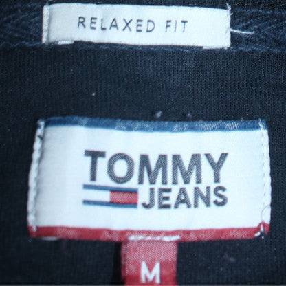 Mens UK Size M Tommy Jeans Black Pullover Hoodie