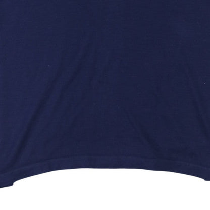 Halbro Men's Blue Long Sleeve Rugby Polo Shirt XL 117cm Classic Fit