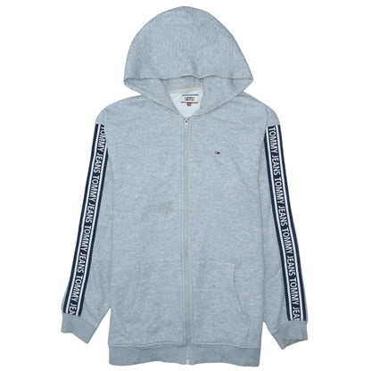 Mens UK Size XL Tommy Jeans Grey Full Zip Hoodie