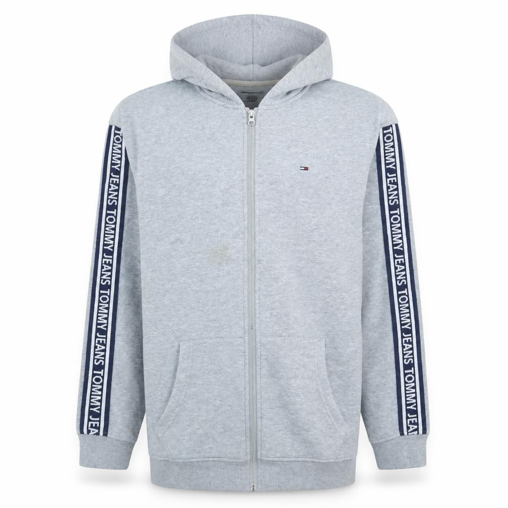 Mens UK Size XL Tommy Jeans Grey Full Zip Hoodie
