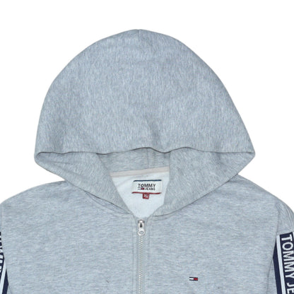 Mens UK Size XL Tommy Jeans Grey Full Zip Hoodie