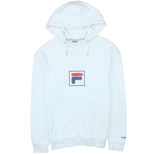 Mens UK Size S FILA White Pullover Hoodie