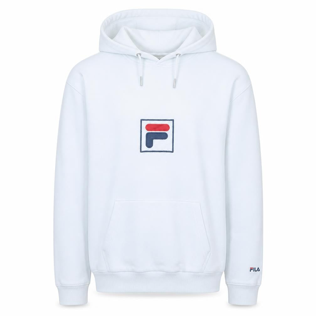 Mens UK Size S FILA White Pullover Hoodie