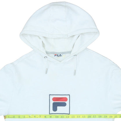 Mens UK Size S FILA White Pullover Hoodie
