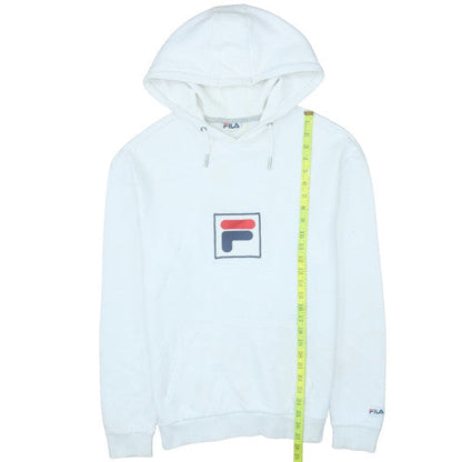 Mens UK Size S FILA White Pullover Hoodie