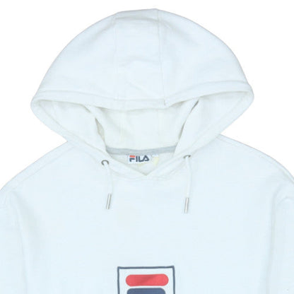 Mens UK Size S FILA White Pullover Hoodie