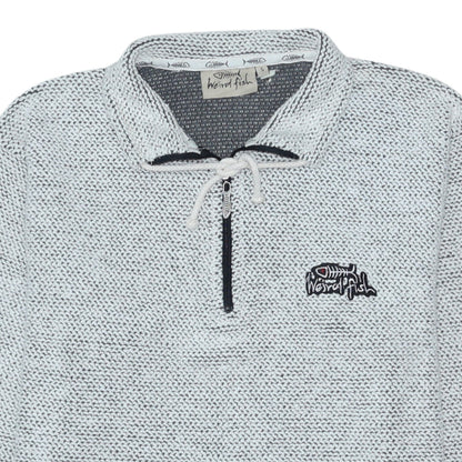 Mens UK Size S Weird Fish Grey Henley Sweatshirt