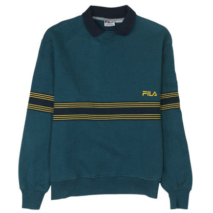 Mens UK Size L FILA Blue Pullover Sweatshirt