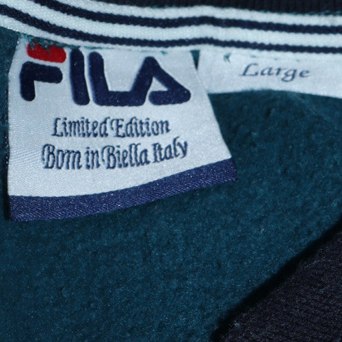 Mens UK Size L FILA Blue Pullover Sweatshirt