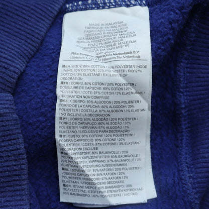 Mens UK Size M Nike Blue Pullover Hoodie