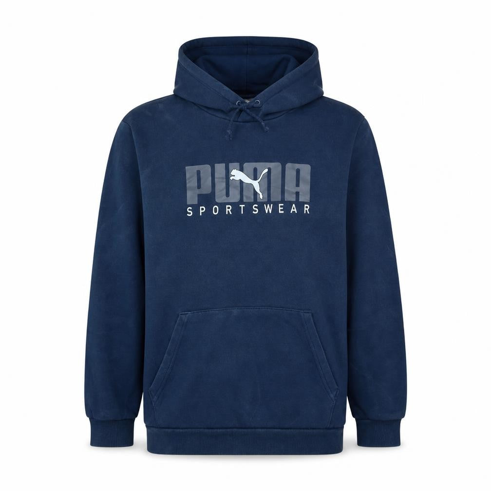 Mens UK Size M PUMA Blue Pullover Hoodie