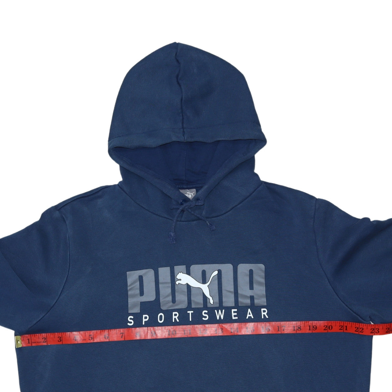 Mens UK Size M PUMA Blue Pullover Hoodie