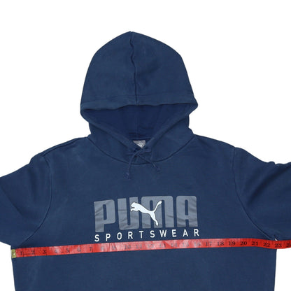Mens UK Size M PUMA Blue Pullover Hoodie
