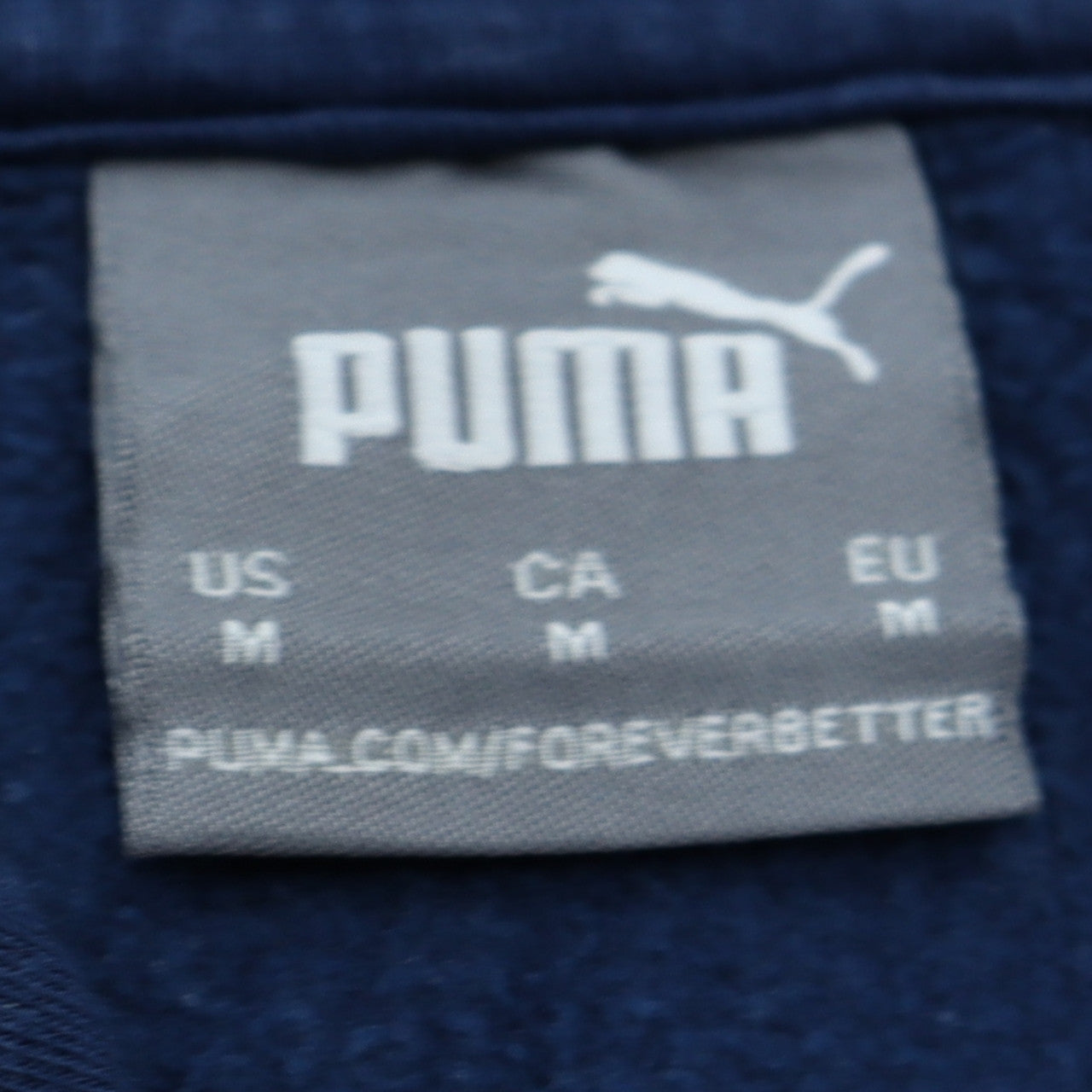 Mens UK Size M PUMA Blue Pullover Hoodie