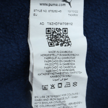 Mens UK Size M PUMA Blue Pullover Hoodie