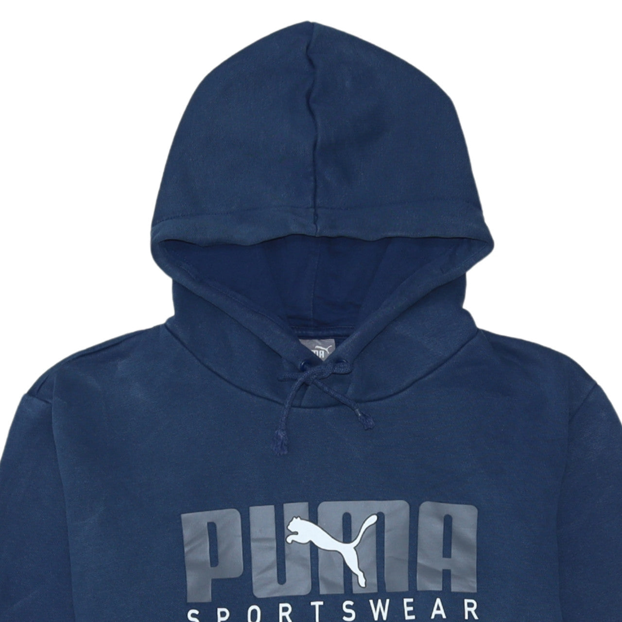 Mens UK Size M PUMA Blue Pullover Hoodie
