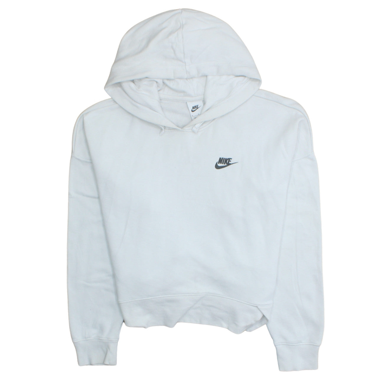 Womens UK Size M Nike White Pullover Hoodie