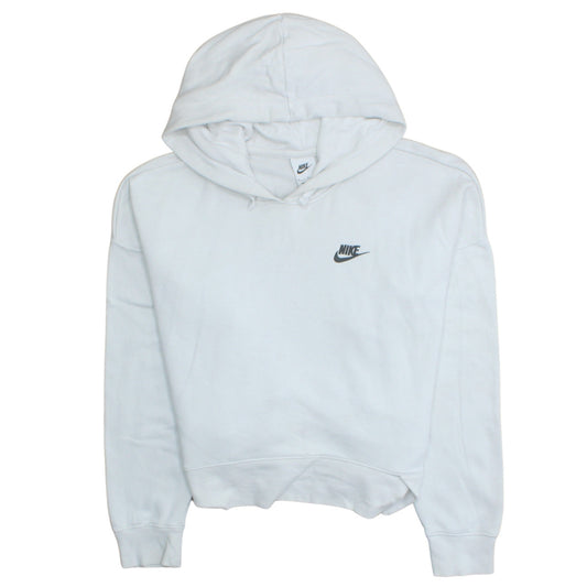 Womens UK Size M Nike White Pullover Hoodie