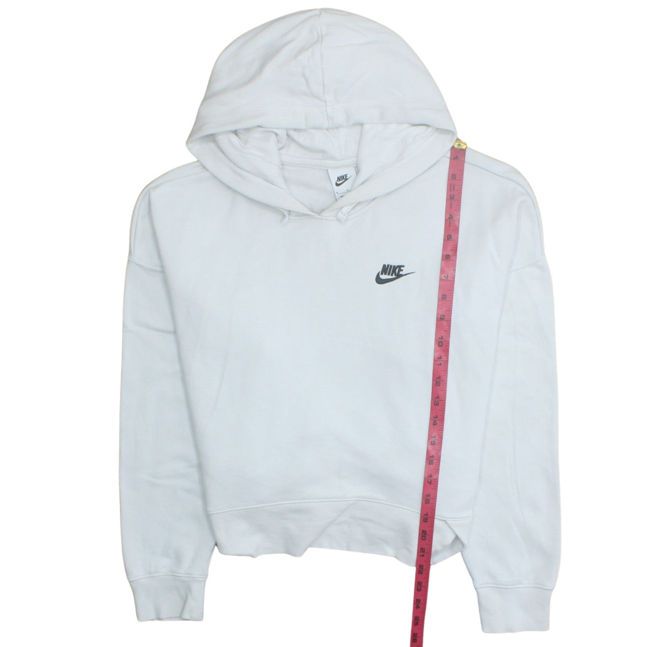 Womens UK Size M Nike White Pullover Hoodie