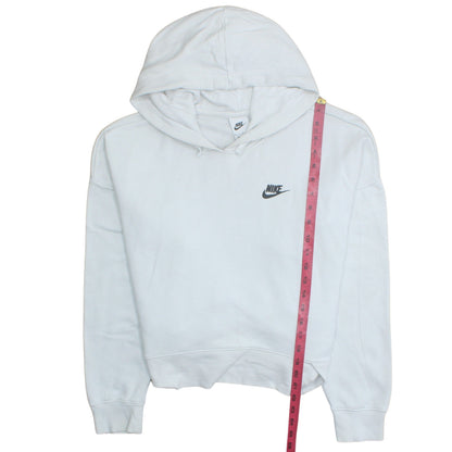 Womens UK Size M Nike White Pullover Hoodie