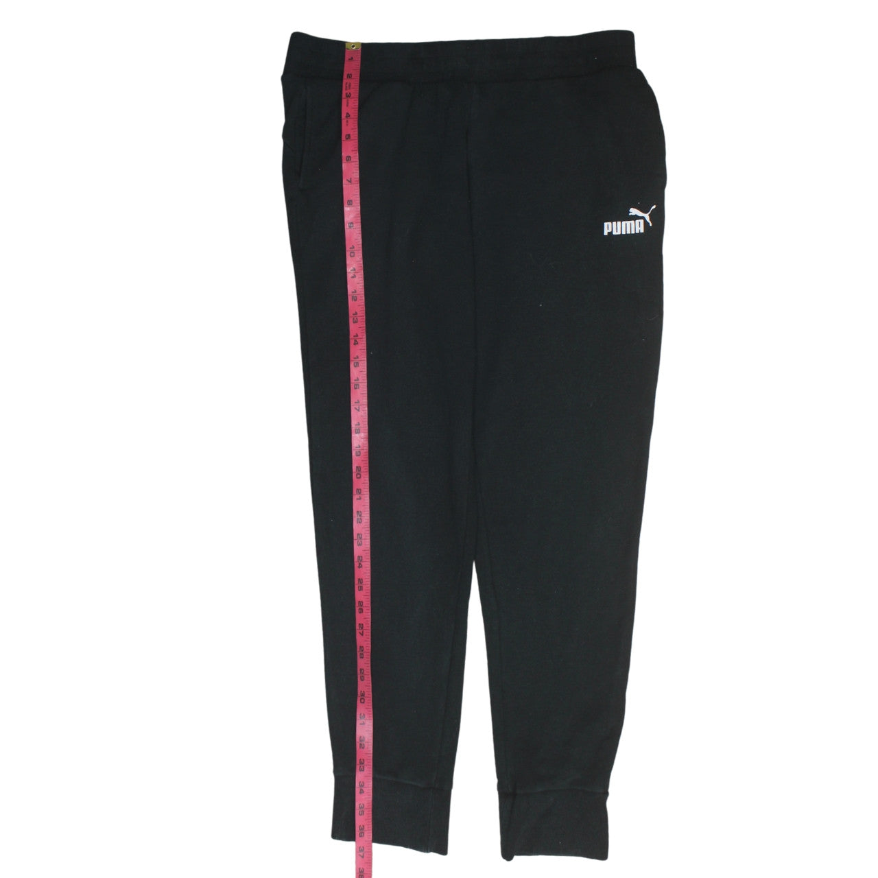Mens UK Size L PUMA Regular Fit Jogger Black Trousers