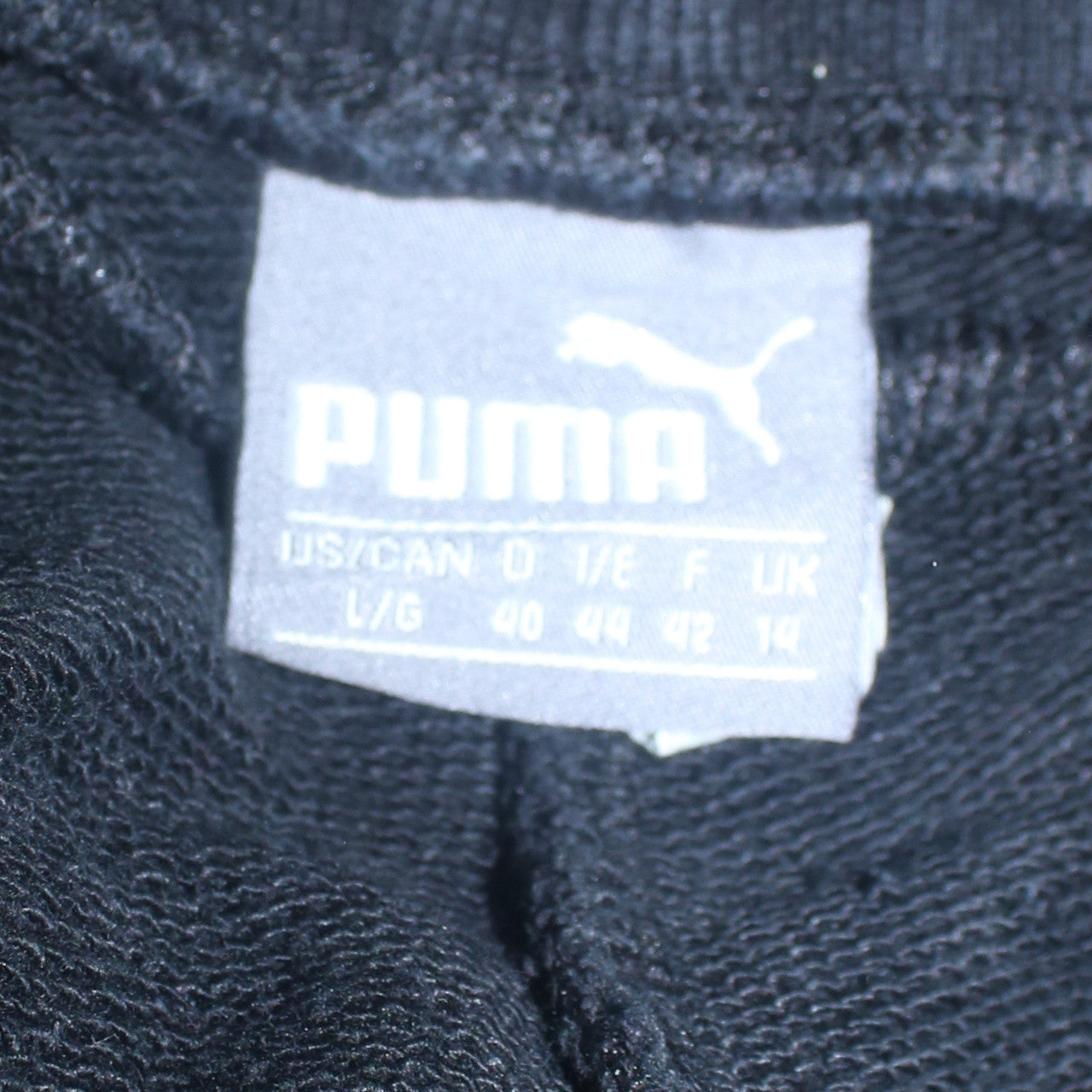 Mens UK Size L PUMA Regular Fit Jogger Black Trousers