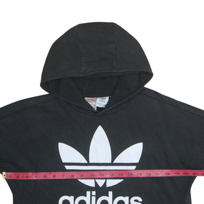 Adidas Boys Black Hoodie 13-14 Years Pullover Cotton Hooded Sweatshirt