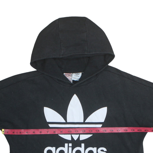 Adidas Boys Black Hoodie 13-14 Years Pullover Cotton Hooded Sweatshirt