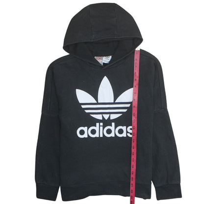 Adidas Boys Black Hoodie 13-14 Years Pullover Cotton Hooded Sweatshirt