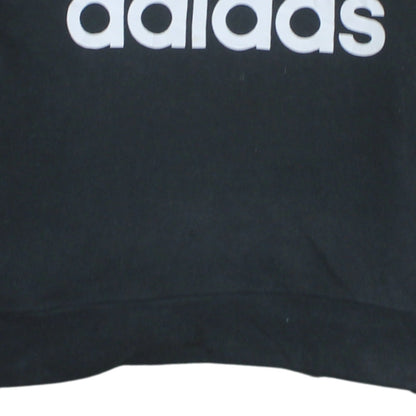 Adidas Boys Black Hoodie 13-14 Years Pullover Cotton Hooded Sweatshirt