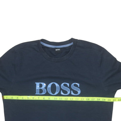 Mens UK Size L HUGO BOSS Blue Pullover Sweatshirt